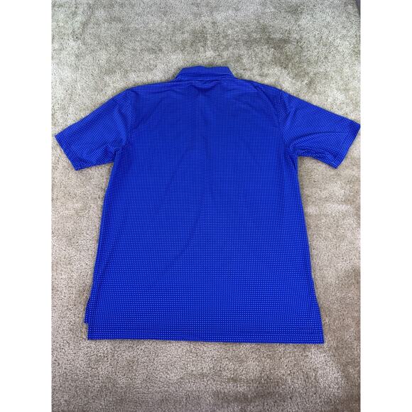 Turtleson Golf Shirt Mens Size Medium Blue Dot Performance Polo Stretch C155 - Picture 4 of 9